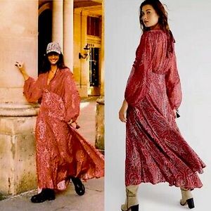 Free People Mirage Bandana Print Maxi Dress